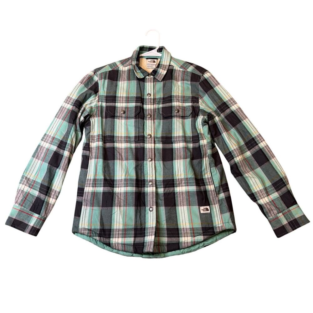 The North Face Women's Sherpa Fleece Lined Plaid Shirt Jacket